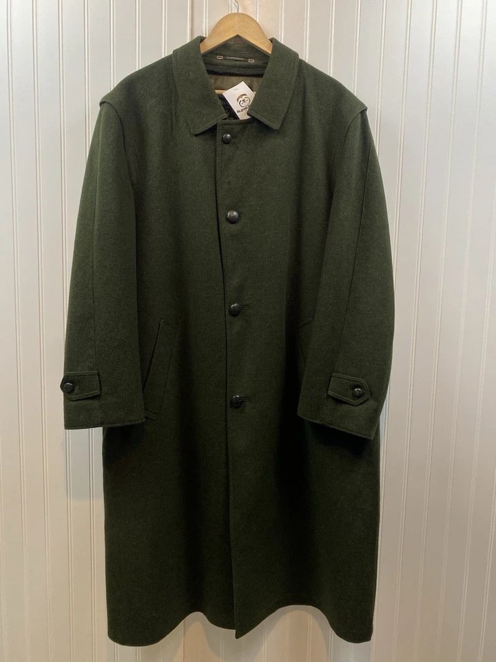 Gabardina vintage años 80 Burberrys Loden para hombre 52 verde oscuro lana forro a cuadros Nova Foto 1 de 4