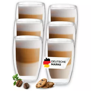 LAPRESO® Latte Macchiato Gläser 6x 450 ml doppelwandige Kaffee Thermogläser - Bild 1 von 10