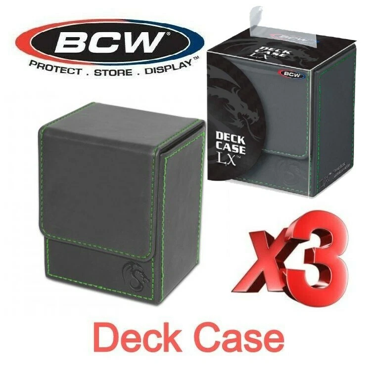 X2 High Quality BCW Deck Gray Case LX 80 Gaming Cards Storage/ Holders