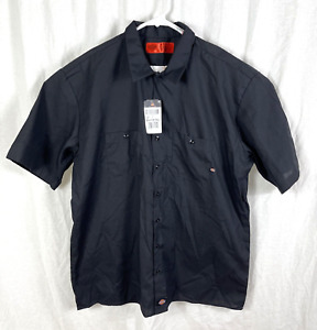 Black Dickies Men's RN20697 Work Shirt Button Up Short Sleeve 3XLT NWT FAST ship