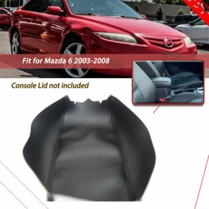 Black Center Console Armrest Leather Microfiber Cover Fit For Mazda 6 2003-2008 - Picture 1 of 1