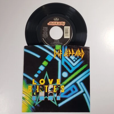 Def Leppard "Love Bites" "Billy's  Got A Gun" 45 Tested Vg+ Picture Sleeve - Image 1 of 4