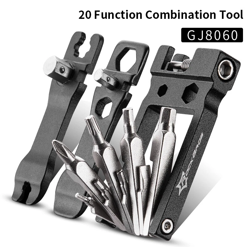 ROCKBROS Bicycle Repair Tool 20 in 1 Bike Pocket Multi Function Folding Tool - Image 1 of 1