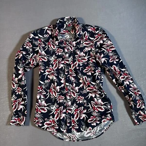 Camisa de vestir gris y cachemira para hombre 15 pequeña calce ajustado floral con cuello abotonado - Imagen 1 de 13