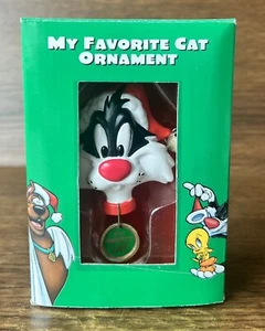 Looney Tunes Sylvester My Favorite Cat Ornament Warner Bros Studio Store 1998 - Imagen 1 de 11