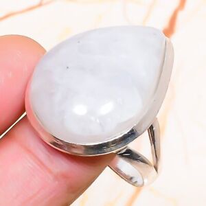 Rainbow Moonstone Gemstone Handmade Gift Jewelry Ring Size 9.5 m930