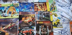 LEGO VINTAGE INSTRUCTION MANUALS LOT OF 10  STAR WARS SPONGE BOB DINO RACERS ETC - Picture 1 of 12