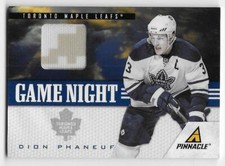 11/12 PINNACLE GAME NIGHT MATERIALS JERSEY Dion Phaneuf #44 2CLR