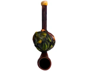Pipa de mano pequeña para fumar tabaco rana árbol selva tropical - Imagen 1 de 2