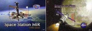 ST.VINCENT 1999 SPACE STATION / BACK to MOON x2 S/S MNH CV$9.00 ASTRONOMY - Picture 1 of 1