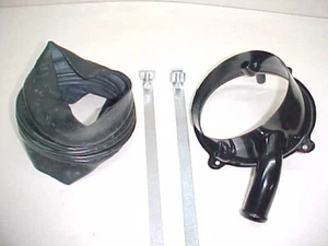 Original '64 - '65 Corvette FI air cleaner adapter, NOS hose, and repro clamps - Picture 1 of 18
