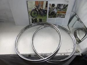 HISTORICAL MOTORCYCLES - FRONT AND REAR WHEEL RIM - Picture 1 of 3