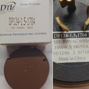 CONTROL FOTOELÉCTRICO EXTERIOR DTL DP124 1.5 1704 105-305VAC 50 60HZ MARRÓN - Imagen 1 de 10
