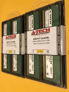 (2) A-Tech 8GB Kit (2x4GB) DDR4 2133MHz PC4-17000 1.2V Non-ECC SO-DIMM BRAND NEW - Picture 1 of 10