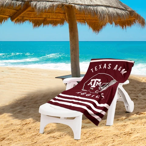 Northwest NCAA Texas A&M Aggies "Stripes" Beach Towel, 30" x 60" Cover