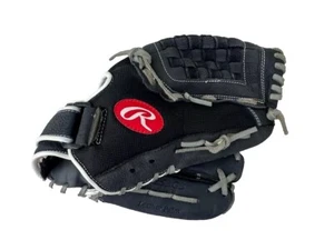 Rawlings R125BGB Renegade 12.5" Baseball Softball Glove Black Leather RHT - Picture 1 of 12