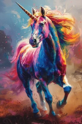 Unicorn Canvas Picture Print Wall Art - Image 1 of 3