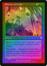 Shower of Coals FOIL Odyssey HEAVILY PLD Red Uncommon MAGIC MTG CARD ABUGames