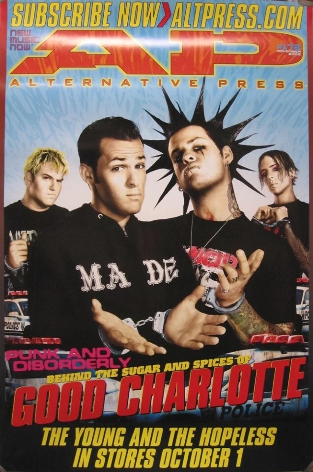 GOOD CHARLOTTE 2002 young and hopeless AP promo poster Flawless New old stock - Image 1 of 1