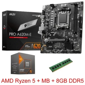 AMD Ryzen 5 8500G CPU w' in-built Graphics, 8GB DDR5 RAM, MB w' AMD A620 chipset - Picture 1 of 2