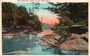 Vintage Postcard: The Narrows, Dells of the Wisconsin - Picture 1 of 2