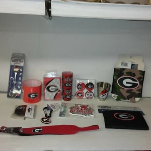 Konvolut Georgia Bulldogs Schnapsgläser, Geldbörse, Magnete, Knöpfe, Löffel, Karten - Bild 1 von 6