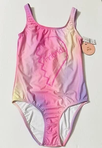 PQ Girls Size 14 Friends  CTD-603 F Pink Purple One Piece Swimsuit NWT $74 - Picture 1 of 11