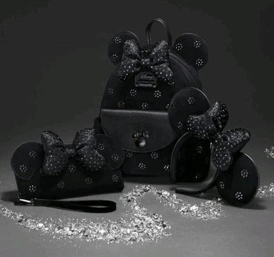 💎Swavorski Crystals Loungefly Disney Minnie Mouse Backpack, Ears & Wallet 💎 - Image 1 of 4