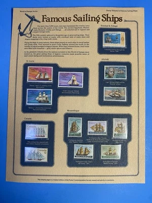 SELLOS DE VELEROS FAMOSOS - SERIE MUNDO DE SELLOS - CONJUNTO DESQUICIADO A BORDO Foto 1 de 2