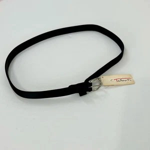 Vintage schwarzer Satin Gürtel neu mit Etikett Talbots Damen kleine Strasssteine formell - Bild 1 von 6