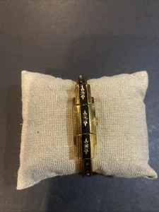 Vintage Damen Emaille Perle Bucherer Handaufzug Gold Filled Schweizer Armband Uhr - Bild 1 von 12