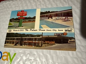 Cartolina Sioux City Iowa The Palmer House Motel Ristorante IA - Foto 1 di 2