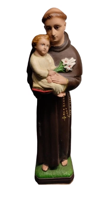St. Antonius von Padua mit Jesuskind – Figur Statue – handbemalt H: 37 cm - Bild 1 von 4
