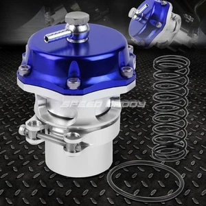 BILLET ALUMINUM 50MM TURBO/INTERCOOLER V-BAND BLOW OFF VALVE BOV BOOST PSI BLUE - Picture 1 of 5