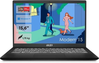 MSI Modern 15 B7M-463 (15,6") FHD IPS, Ryzen 5 7430U, 16GB RAM, 512GB SSD, W11H - Bild 1 von 4