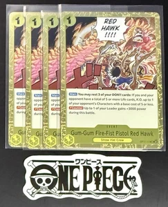 4x One Piece OP11-114 R Gum-Gum Fire....- English - Foil - Playset - TCG - NM/M - Bild 1 von 1