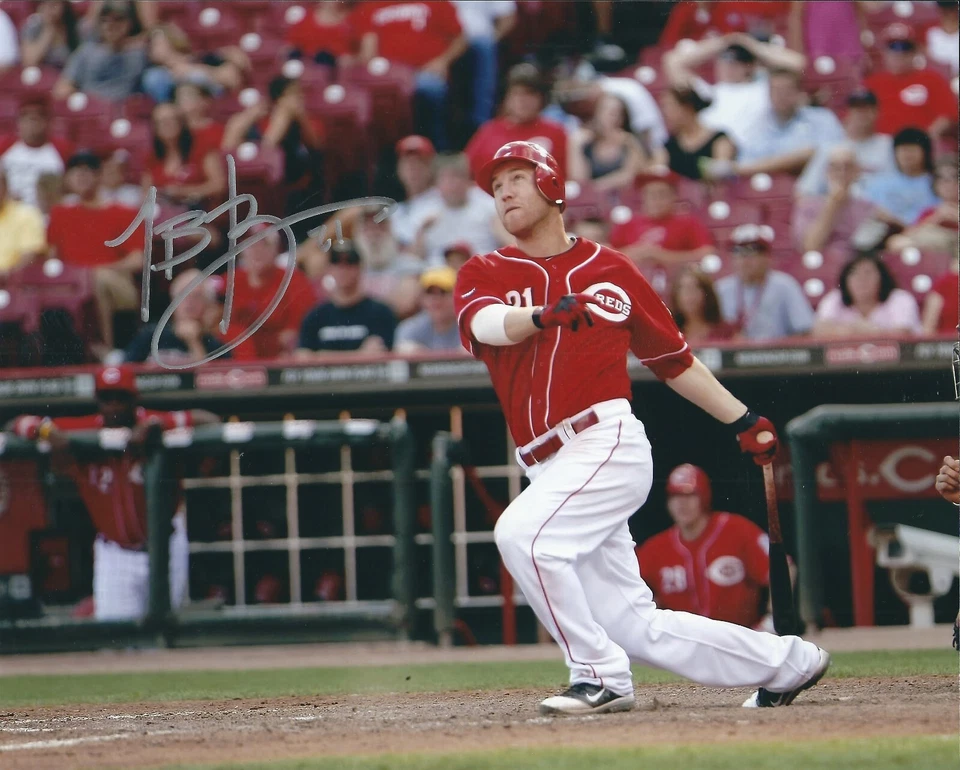 Signed  8x10 TODD FRAZIER  Cincinnati Reds Autographed Photo - COA - Image 1 of 1