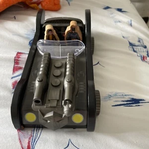 Batman Wooden Batmobile Vehicle Playset With Batman & Robin One Bullet Missing - Picture 1 of 4