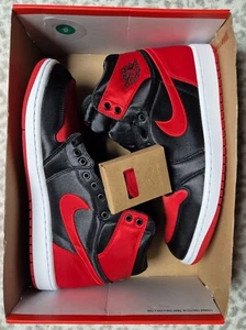 Womens Air Jordan 1 Retro Hi OG Size UK 8.5 Black University Red White B4 - Picture 1 of 21