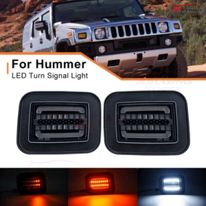 For 2005-2009 Hummer H2/SUT Switchback Dynamic LED Turn Signal Lights Corner DRL - Picture 1 of 10
