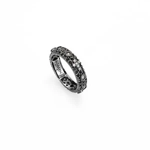 Anello Rosario Donna AMEN AROZNB-10 Argento 925% Pietre Nere Misura 10 - Foto 1 di 1