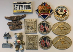 Gettysburg ACW Fridge Magnet lot souvenir Civil War Lincoln Cannon Swords bear - Picture 1 of 5