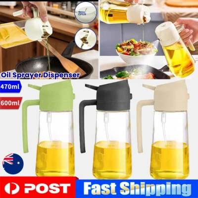 2 in1 Olive Oil Sprayer Dispenser Cooking Baking BBQ Spray Bottle Kitchen Tool - image 1 of 4