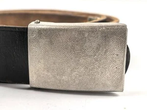 Bundeswehr cinturón pantalón cuero ennegrecido, longitud total 106 cm - Imagen 1 de 10