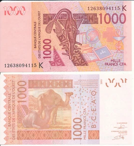 West African St. / Senegal - 1000 Francs 2003 (2012) UNC - Pick 715Kl - Picture 1 of 1