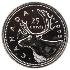 1995 CANADA 25 CENTS PROOF LIKE QUARTER COIN