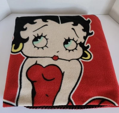 Manta retro Betty Boop polar RN45836 rojo vestido borde labial 45x60 Foto 1 de 3