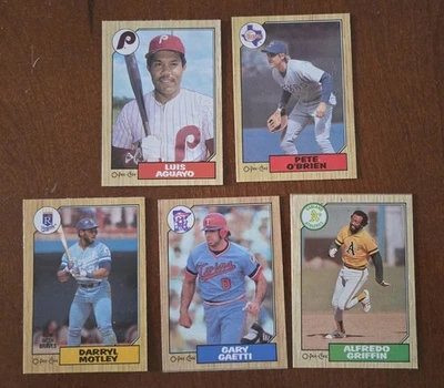 Lote de 5 tarjetas de béisbol 1987 O-Pee-Chee Foto 1 de 2