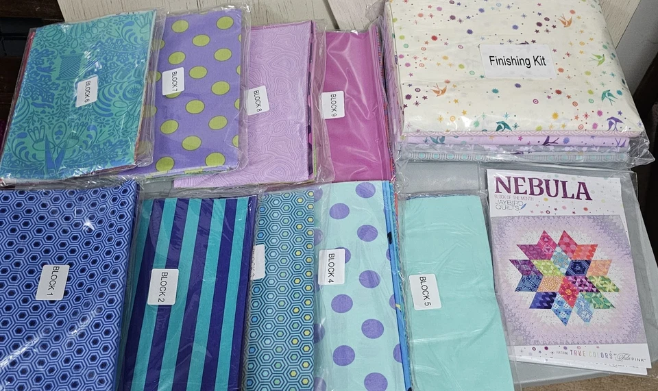 Tula Pink Nebula Block Of Month Kit W/Finishing Kit - Image 1 of 1