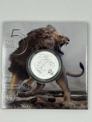 2025 South Africa 1 oz Silver Big 5 III Lion - Image 1 of 4